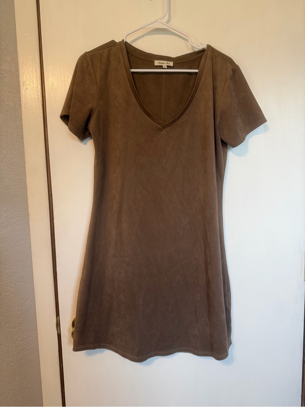 Another Love Brown Short Sleeve V-Neck Tee